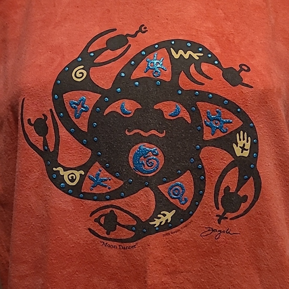 Moondancer- 2000 Dagoli Studio Inc. - Red Shirt - Native Art SIZE XL - Picture 3 of 12